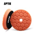 SPTA 1x T40 Orange Medium Cut 5" Hex-Logic Buffing Polishing Pad For Polisher