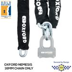 Oxford Nemesis 16mm Ultra Strong Motorcycle Motorbike Security Chain Sold Secure