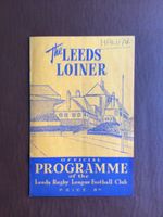 Leeds v Halifax rugby league programme 15 November 1958.