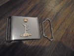 ROYAL SIGNALS SILVER METAL BUCKLE BRITISH ARMY ISSUE