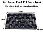 9cm Round Plant Pot Carry Trays Market Transport Tray Flower Pots Holders