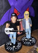 RARE Vintage 1991 Saturday Night Live Wayne's World Figures-Wayne & Garth 4"