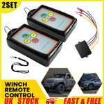 4x WINCH REMOTE CONTROL KIT WIRELESS TWIN HANDSET 12V 24V For 4x4 ATV SUV Jeep