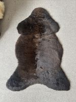 Natural Brown Sheepskin Rug, Undyed, lightweight, soft, short hair, Small Sizes