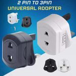 2 Pin to 3 Pin UK Battery Charger Adaptor Plug for Shaver & Oral-B Toothbrush✅