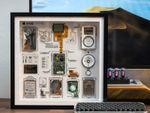 COLLECTOR SERIES Disassembled iPod 1st Generation Art with Frame