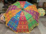 colorful Large Cotton Outdoor Sun Shade Parasol Handmade Garden Lawn Umbrella,