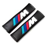 2x Seat Belt Pads Cover Safety Shoulder Pad Carbon Fiber Pads For BMW Msport