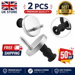 2x Toilet Seat Hinges Soft Close Quick Fit Heavy Duty Hinge Pair