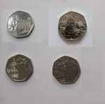 Paddington Bear 50p coins circulated: Palace St Pauls Tower Station Crisp Packet