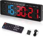 Gym Timer 3.5" Large LED Display Wall Clock Gym Interval Workout Count Down/Up S