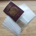 Passport Holder Transparent Cover UK Size Plastic Clear UK Travel New 1 or 2