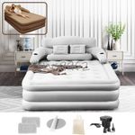 Inflatable High Raised Double Air Bed Mattress King Size with Pump&Pillow Set