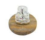 Boxed .999 Pure Silver Ganesh Figure on Marble Base Vintage