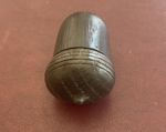ANTIQUE 19TH CENTURY OAK NUTMEG GRATER IN THE FORM OF AN ACORN, 4.5cm long