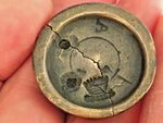 Antique Georgian trade weight, interesting with Sussex, crowns, initials WSG