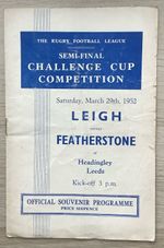 RUGBY LEAGUE CHALLENGE CUP SEMI FINAL LEIGH V FEATHERSTONE ROVERS 1952