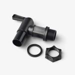Black Fast Flow Tap for Water Butt 50% Faster 25mm (3/4" BSP)