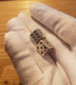Sterling Silver Heavy Playing Dice Board Games 925 Handmade UK