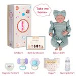 Reborn Baby Doll Girl 17-Inch Sleeping Lifelike Soft Cloth Body with Gift Set