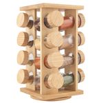 Salter Spice Rack Bamboo Rotating 16 Jars Included Screw Top (Damaged Packaging)