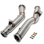 BRUSHED PERFROMANCE EXHAUST DOWNPIPES FOR MERCEDES C CLASS W205 C43 AMG 15+