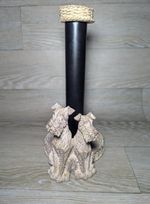 NEXT Dog Kitchen Roll Holder Natural Figurines Stand Freestanding Resin PLS READ