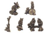 Bronze Mouse Ornament Bronzed Resin Sculpture Shelf Sitter Gift Idea Choice of 5