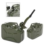 10L 0.8mm Metal Jerry Can Fuel Storage Container Petrol Diesel Barrel W/ Spout