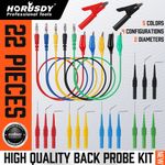 22Pcs Back Probe Kit Multimeter Test Leads Tool Identified Probe For Automotive