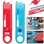 4-in-1 Sewing Machine Needle Threader Inserter With Magnifying Glass Ruler NEW