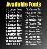 Custom Vinyl Name Sticker Decal – 12 Sizes, 23 Colours, Personalised Text