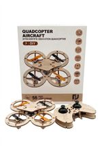 DIY Wooden Experiment Educational STEM Drone Quadcopter Aircraft Remote Control