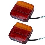 2PC 12V LED REAR TAIL LIGHTS INDICATOR STOP LIGHT TRAILER CARAVAN VAN TRUCK LAMP