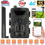 60MP WIFI Wildlife Trail Camera 4K Game Night Vision Outdoor Motion Hunting Cam