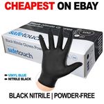 Black Nitrile Powder Latex Free Strong Medical Disposable Gloves S/M/L/XL 1000