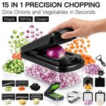 15 in 1 Vegetable Chopper Slicer Dicer Julienne Cutter Grater Kitchen Tool Set
