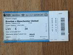 TICKET 2017/18 Everton v Manchester United League - Blue Man Utd End COMPLETE