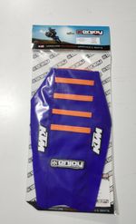 KTM SX SXF 2019 - 2022 EXC 2020 - 2023 Ribbed Gripper Seat Cover blue orange Rib