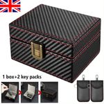 Faraday Box For Car Keys & 2 Pack Faraday Pouch Keyless Signal Blocking RFID Box