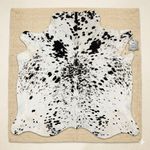 Black White Genuine Cowhide Rug – Real Cow Skin Leather Hide Rug Natural Cowhide