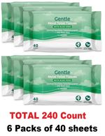 By Amazon Gentle Moist Toilet Tissues with Aloe Vera, Flushable, 240 Count (6 