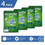 Nicorette Nasal Spray 10ml x4 Pack Fast-Acting Nicotine Relief, Stop Smoking Aid