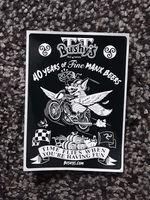 Bushys Isle of Man TT races 40 Years of Fine Manx Beers 2025 sticker motorcycle