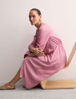 M&S - Jaeger Womens Viscose Shirt Midi Dress in Pink