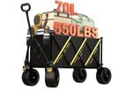 Heavy Duty Folding Festival Trolley, 250kg Capacity Collapsible Camping Wagon