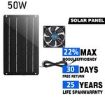 50W Solar Panel Fan Waterproof Solar Exhaust Fan Greenhouse Solar Extractor Fan