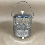 Vintage Stainless Steel and Crystal Ice Bucket