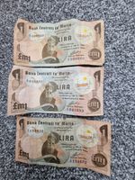3 X Central Bank Of Malta 1 Million Lira / 1 Pound Note