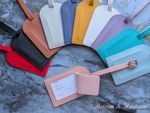 3 x PU Leather Luggage Tags Suitcase Id Card Name Label Baggage Travel Holiday